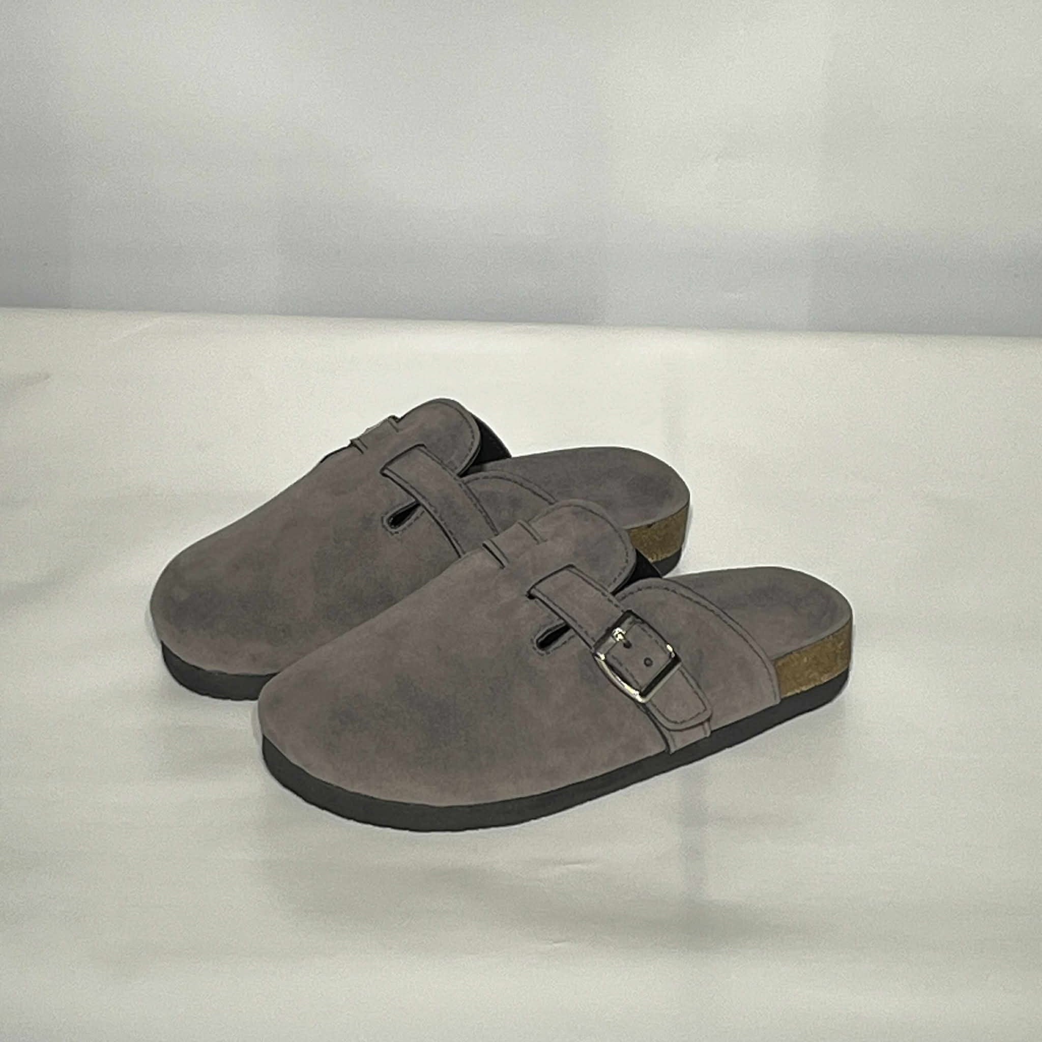 PLNK Clogs – Gunmetal Gray Suede